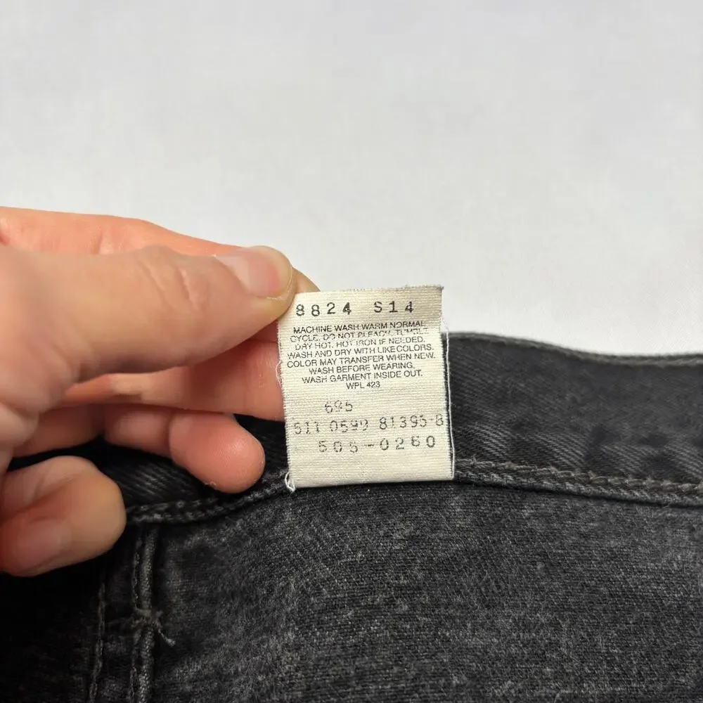 Vintage 90s Levi's 505 Straight Leg Jeans Men's 34x29 Black